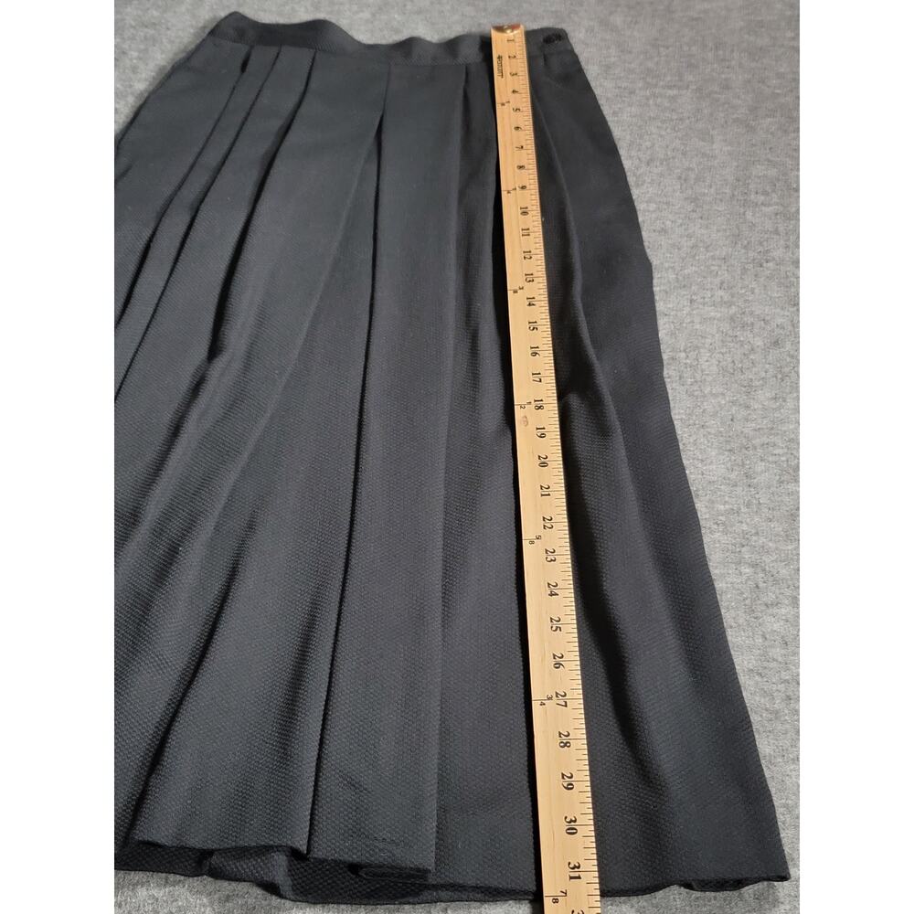 Gay Boyer Vintage Retro 80s 90s Bow Puff Sleeve Blouse Black Pleated Skirt Sz 6 - Picture 13 of 15